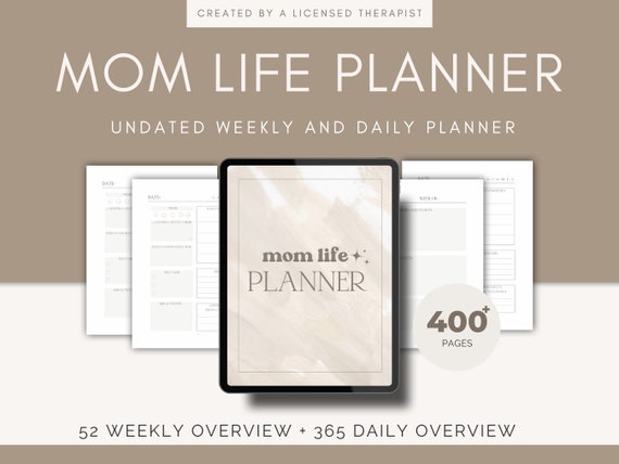 Mom Life Planner Busy Mom Planner Undated Planner Weekly and Daily Undated Planner Printable ADHD Mom Planner Goal Planner Printable