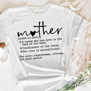 Mother Definition Shirt, Mother Noun Shirt, Mom Life Shirt, Mother’s Day Shirt, Mom Shirt, Mother&#39;s Day Gift