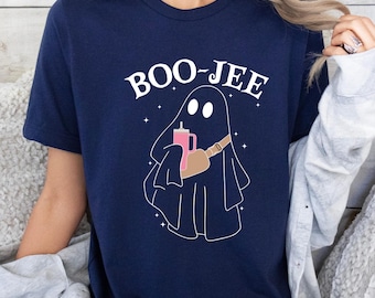Boo Jee Shirt, Halloween Ghost Sweatshirt, Halloween Shirt, Spooky Vibes Shirt, Boo Shirt, Spooky Ghost Hoodie, Spooky Season Ghost Sweater