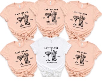 Last Splash Bachelorette Shirts, Custom Coastal Bachelorette Shirt, Beach Bach Tshirt, Fisherman Aesthetic Bridal Party Shirt