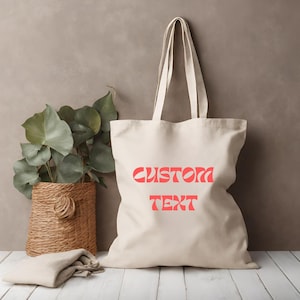 Custom Tote Bag, Personalized Tote Bags, Promotional Tote Bag, Your Text, Image, Trade Show Gift Bag, Custom Shopper, Shopping Bags,