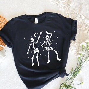 Dancing Skeleton  Shirt, Retro Halloween Shirt, Womens Halloween Shirt, Cute Fall Shirt, Spooky Season, Halloween Shirt, Skeleton Shirt