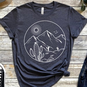 Desert Shirt, Western Shirt, Arizona Shirt, Cowboy Shirt, Wild West Shirt, Southern Shirt, Desert Life Cactus, Cactus Shirt,