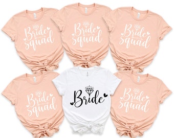 Bride Shirt, Bride Squad Shirt, Bridal Gift, Wedding Gift, Wife Shirt, Bridesmaid Shirt, Bachelorette Squad Shirts, Bachelorette Shirt