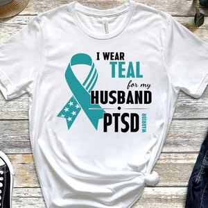Ovarian Cancer Gifts, Ovarian Cancer Awareness, I Wear Teal for My Husband, Cancer Survivor Gift, Ovarian Cancer Shirt, Cancer Support Tees