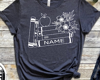 Custom Book Shirt, Personalized Bookish Shirt, Custom Book Shirt,  Reading Lover T-Shirt, Reading Crew, Bookworm Tee, Custom Name Book Tee