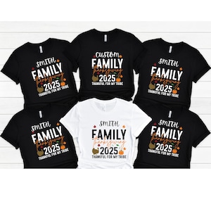 Custom Family Thanksgiving 2025 Thankful For My Tribe Shirt, Thanksgiving T-Shirt, Custom Family Thanksgiving Shirt, Pumpkin Shirt