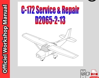 Cessna 172 Service Manual 1977-1986 PDF - Skyhawk Repair Guide - Models 172N 172P 172Q - Ref D2065-13 - Instant Maintenance Library
