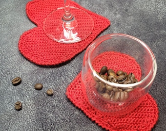 Modèle de sous-verre coeur au crochet : décoration de la Saint-Valentin (Modèle PDF)