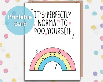PRINTABLE Card, Funny Pregnancy Card, New Baby Card, Baby Shower, Pregnancy Gift, Poo Card, Pregnant Card, New Mum, Congratulations, A6 Card