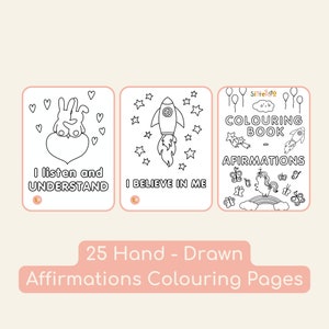 Affirmation Colouring Pages,Self-Love Colouring Sheets,Confidence-Building Printables,Educational Colouring,Positive Mindset for Children