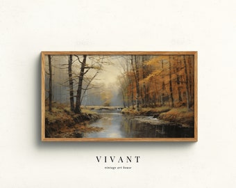 Samsung Frame TV Art | Autumn Forest | Fall Art for Frame TV | Digital Download | autumn landscape painting | Fall Frame Tv Art | TV007