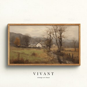 Vintage Country Samsung Frame TV Art , Rustic Farmhouse Painting, FallFrame TV Art, Digital Download, rustic landscape painting, TV010