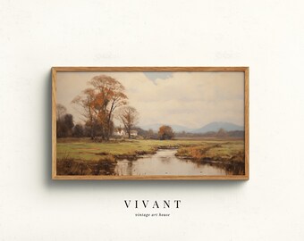 Samsung Frame TV Fall Art, Autumn Frame TV Art, Vintage Autumn Landscape Oil Painting, Art for TV, Digital Download, TV002