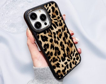 Leopard Cheetah Print iPhone Case for iPhone 15 14 13 12 11 Xr X XS 7 8 SE Pro Max Plus Shockproof Phone Cover