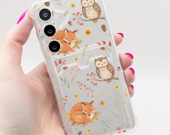Case for Samsung Shark Ocean Sealife Card Holder Phone Case Galaxy S25 S24 S23 S22 S21 + Ultra Plus FE A16 A15 A14 A56 A55 A54 A53