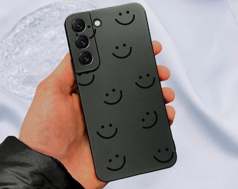 Funda para Samsung Galaxy S25, S24, S23, S22 y S21 Ultra Plus Fe, a prueba de golpes, con nombre personalizado y cara de dibujos animados.