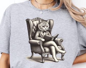 Katzen T-Shirt | Ohrensessel, Neuheit Tee