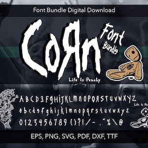 Rock Band Svg, Rock Font, Korn Fonts, Korn tshirt, Cricut svg, Metal Font, Metal Band, Rock Font, Korn Bundle, Rock tshirt, Svg, Dad, Gift