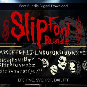 Rocklettertype, rockband Svg, lettertype voor canvas, Slipknot-shirt, Slipknot-lettertype, Cricut, metalen lettertype, gitaar, alfabet, Tourshirt, papa, rockshirt