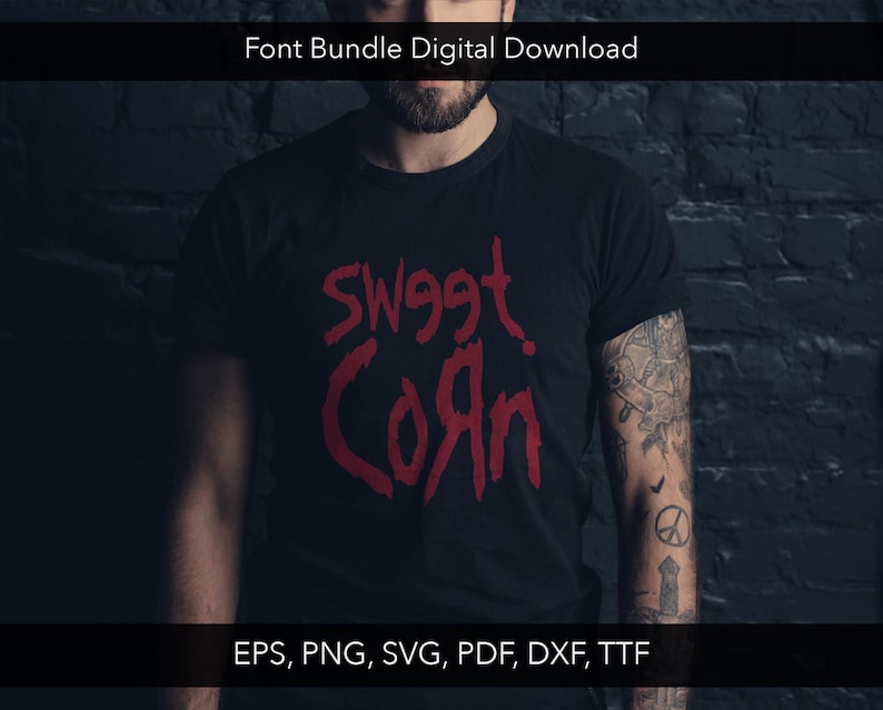 Tour Shirt, Rock Band Svg, Rock Font, Korn Fonts, Korn tshirt, Cricut svg, Metal Font, Metal Band, Rock Font, Korn Bundle, Rock tshirt, Svg, Dad, Gift, Letter, alphabet, Rock Shirt, Metal Shirt, Korn Shirt, Guitar Solo, Solo Guitar, Guitar