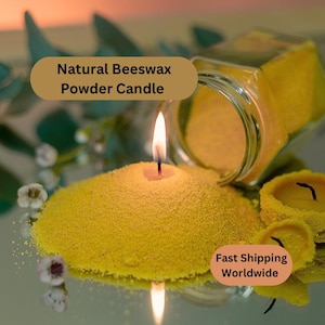 BEESWAX SAND Natural Candle Powder for Relaxation and Wellness Eco-Conscious Homes DIY Pearled Candle Making Kit for Beginners Artisan Made