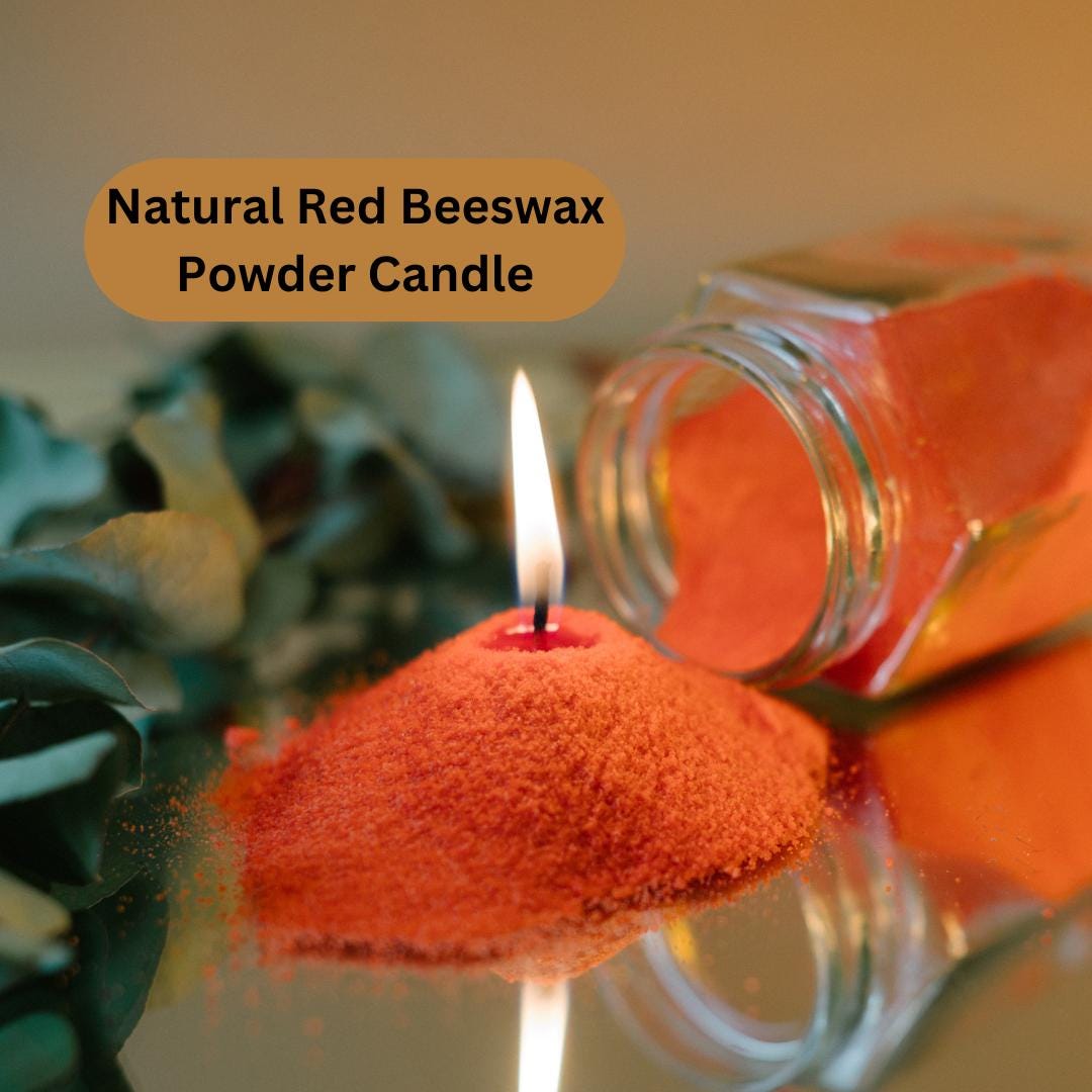 RED BEESWAX SAND Candle Powdered Candle Fruity Scent Beeswax Sand ...