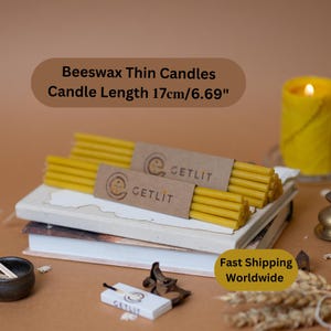 Thin Beeswax Candles Handmade Pure Beeswax Candles Prayer or Meditation Candles Orthodox Church Ritual Candles Greek Church bees wax candle
