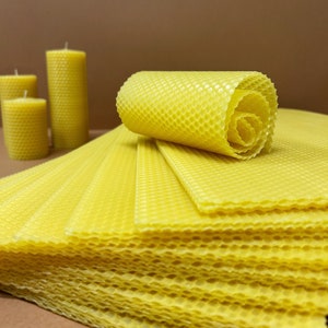 Bijenwasbladen Bulk Bijenwaskaars DYI Making Kit Handgerolde geschenken Natuurlijke ambachtelijke benodigdheden Pure bijenwasbladen katoenen lont voor opgerolde kaars