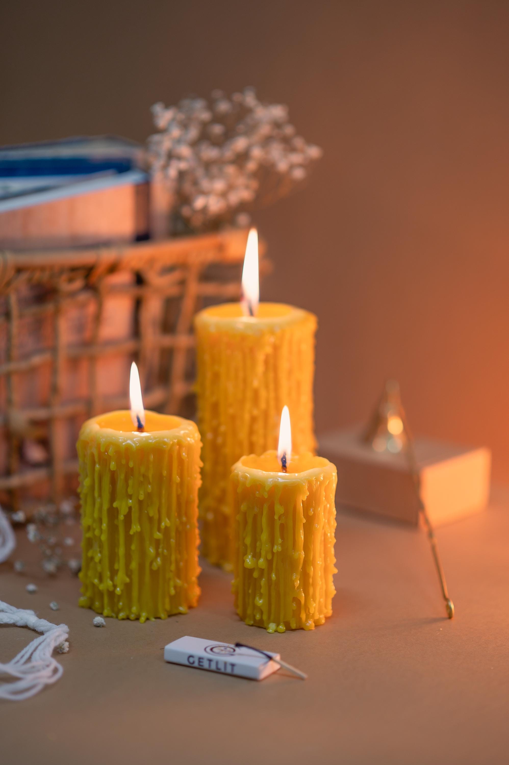 キャンドル candle drip candle plate ろうそく オブジェ Create a