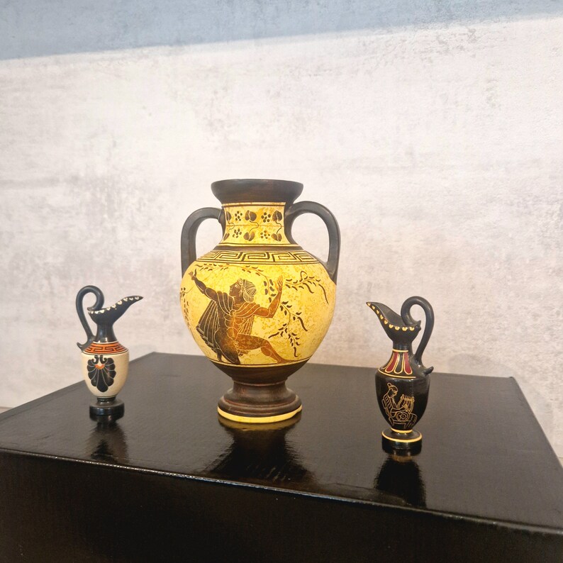 Collection of Antique Vases of Greek Origin Vintage Perfect Condition