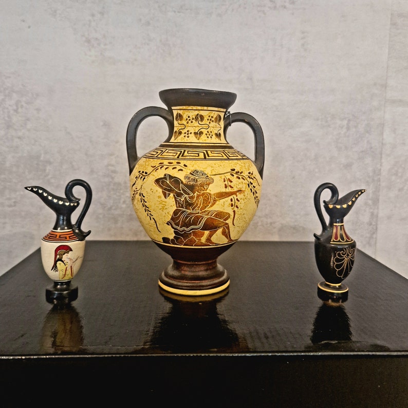 Collection of Antique Vases of Greek Origin Vintage Perfect Condition