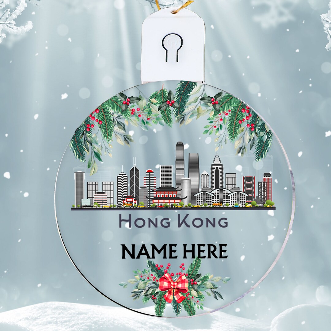 LED Custom Hong Kong Christmas Ornament Hong Kong Travel Etsy