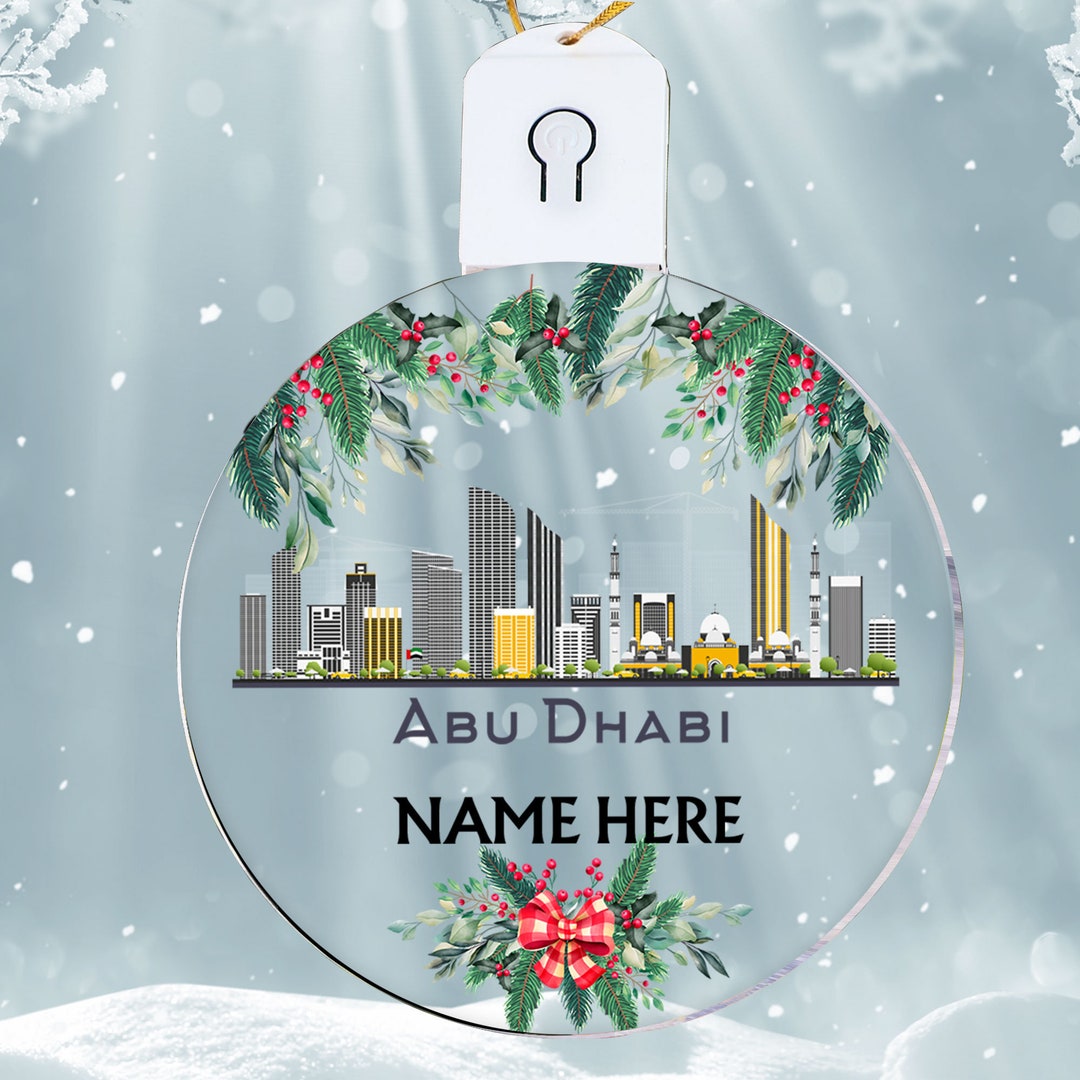 LED Custom Abu Dhabi Ornament Abu Dhabi Keepsake Abu Dhabi Etsy