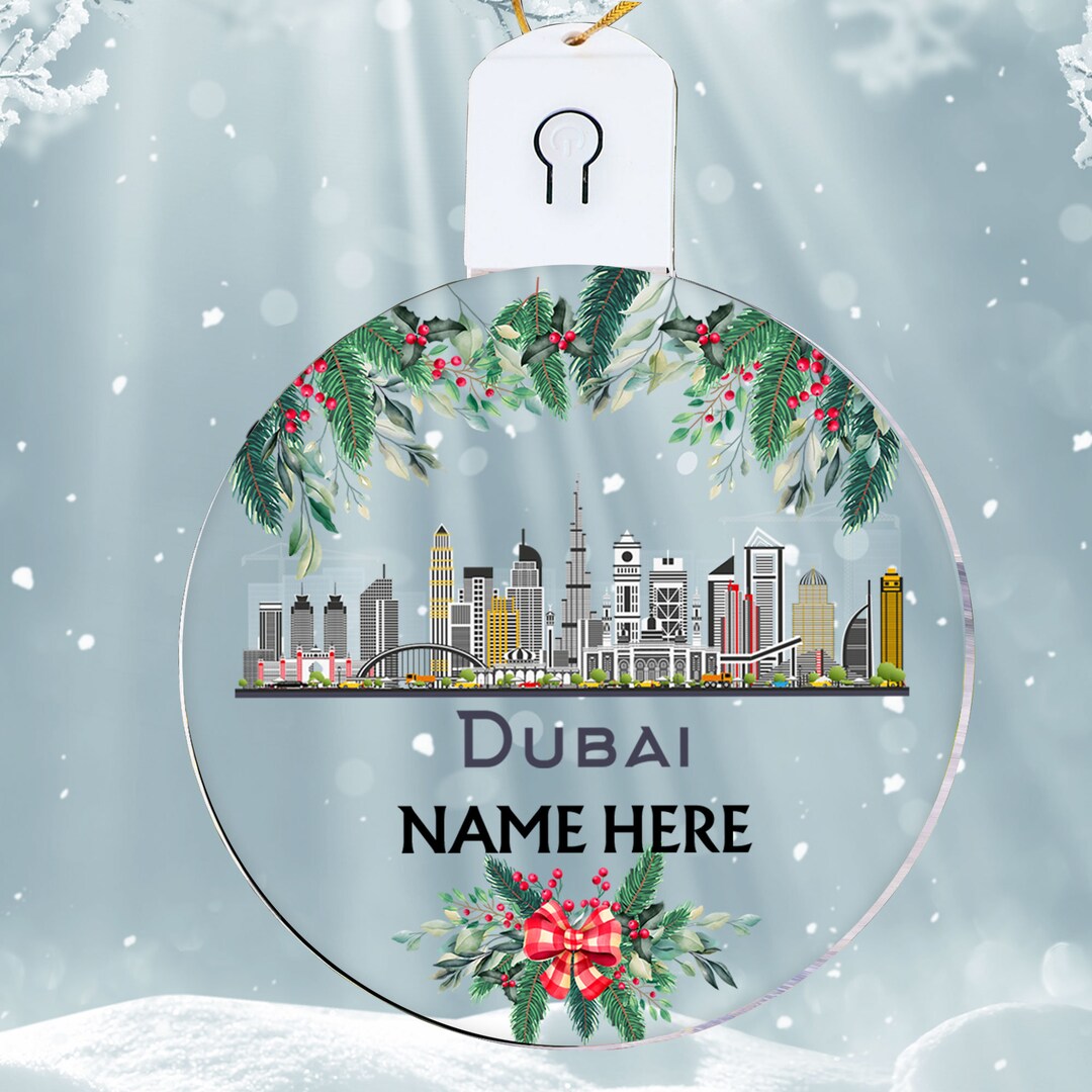 Custom LED Dubai Christmas Ornament UAE Dubai Cityscape Etsy