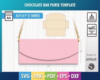 Plantilla de bolso para barra de chocolate, plantilla de chocolate, plantilla de barra de caramelo, plantilla de bolso para barra, envoltorio de bolso para barra de chocolate, SVG, DXF, PNG, SVG