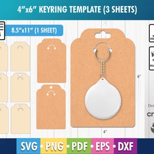 Sleutelhanger weergavekaart Svg, sleutelhanger displaykaart, sleutelhanger verpakking svg, sleutelhanger weergavehouder, sleutelhanger houder, Cricut, silhouet KRG3