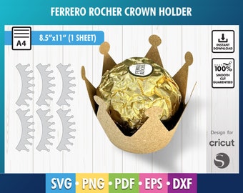 Ferrero Rocher Holder, Baby Shower, Chocolate Holder, Party Decor, Chocolate Box, Chocolate wrapper, party decoration, SVG, Dfx, Png Cricut