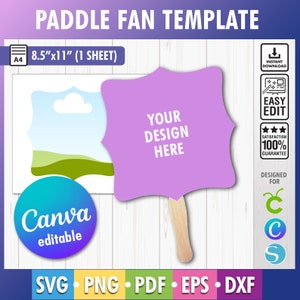 Paddle Fan Template, Paddle Fan Svg, Church Fan svg, Wedding Fan, Graduation Fan, Anniversary paddle Fan, Birthday Fan, Paddle fan svg