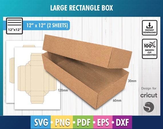 Box.net Template Recangular Large Rectangle Box Template 15 FREE PRINTABLE PAPER BOX TEMPLATES,