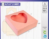 Jewelry Box svg, Box svg, Heart Shape Window Box template, Gift box svg, square box template, Box template, party favors gift box cricut cut