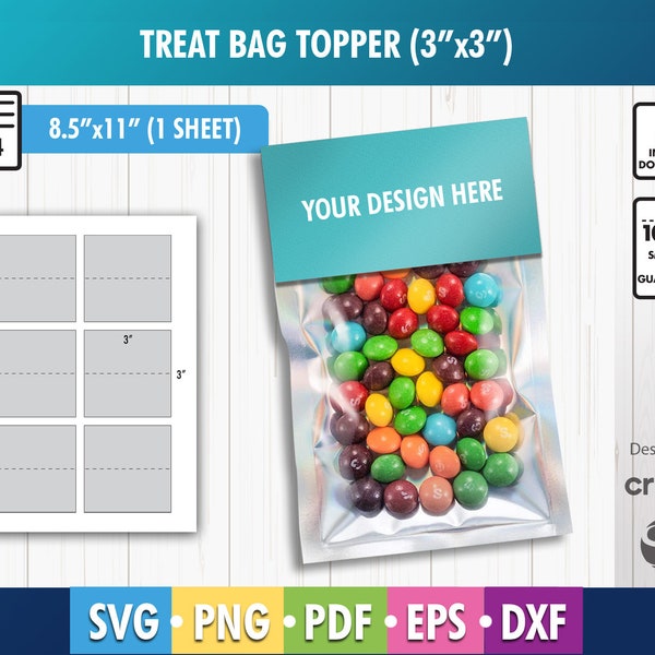 Bag Topper Template - Etsy