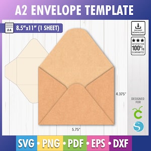 A2 Envelope Template SVG, Wedding Invitation envelope, Eps, PDF Printable, Invitation Envelope Svg, Greeting Card Envelope Cricut, Dxf svg