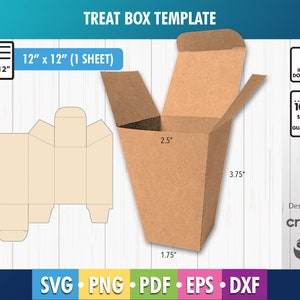 Large Box Template Svg, Party Favor Box, Treat Box Template, Wedding Gift Box, Cricut Cut Files, Silhouette Cut Files, svg png pdf Dxf