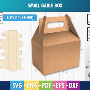Mini Gable Box Template, Party Gable Box Template, Box svg, Gift Box Svg, Party Favor Box Template, Gable Box Svg, Candy Box svg