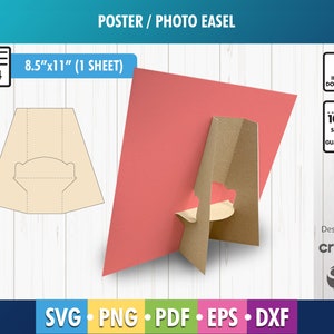 DIY-fotoschildersezel, fotostandaard, posterstandaard, lijststandaard, lijstschildersezel, SVG, DXF, Eps, Pdf, Png, Instant Download, Cricut Cut-bestand, Silhouet