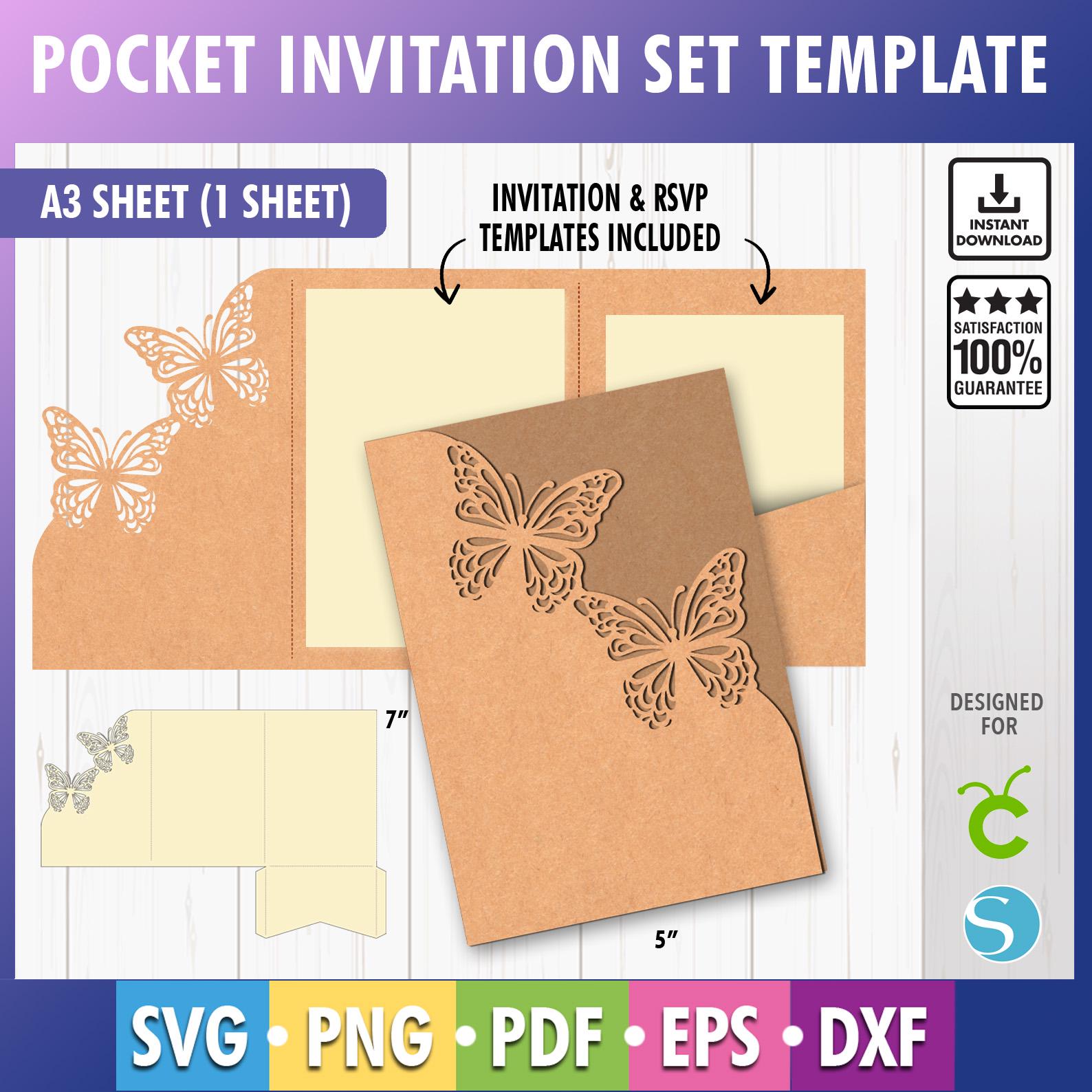 Laser cut butterfly invitation - Etsy México, image size:1588x1588