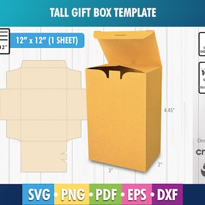 Box Template SVG, Gift Box SVG, Party Favor Box SVG, Wedding Favor, Box Template, Silhouette Cut Files, Classic Box Template