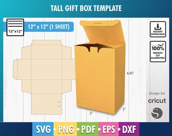 Box Template SVG, Gift Box SVG, Party Favor Box SVG, Wedding Favor, Box Template, Silhouette Cut Files, Classic Box Template