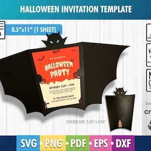 Halloween party invite, Dracula invitation template, Halloween Invitation svg, Halloween laser cut invitation, svg dfx pdf Digital download